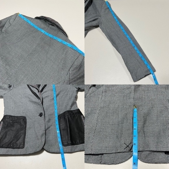 L.A.M.B. Mixed Media Tweed Check Single Button Blazer - Picture 15 of 16